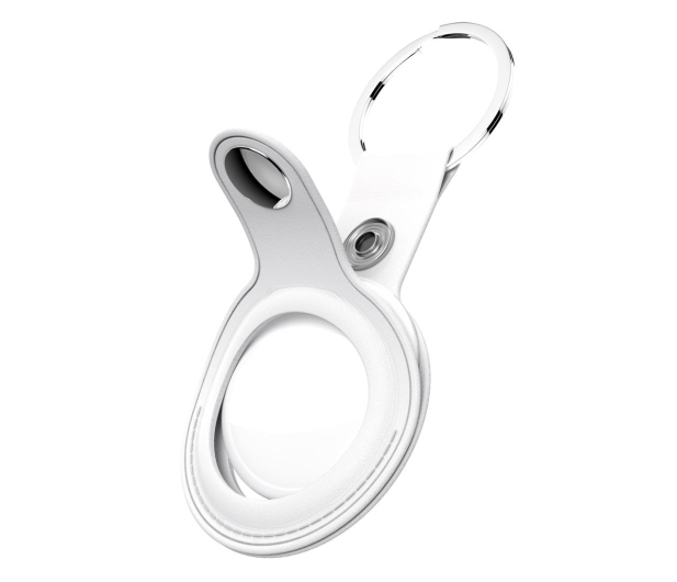 KeyBudz AirTag Keyring skórzane etui ochronne do AirTag white IEOKBATWH - 1172134 - zdjęcie 3